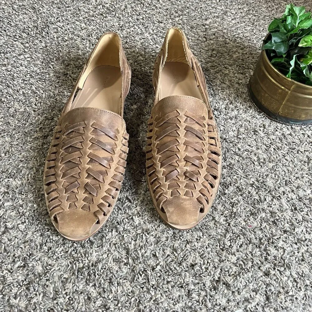 Nisolo Huarache Sandals Mens Size 13 Brown Leather New